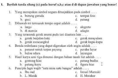 Soal Pat Ukk Kelas 3 Sbdp Sd Mi Kurikulum 2013 Tahun 2020 File Pembelajaran Kurikulum2013