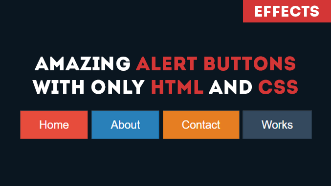 Amazing Alert Buttons With Only HTML and CSS - darkcode