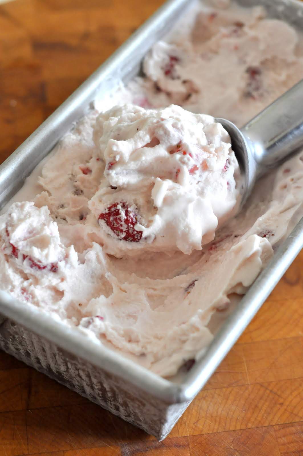 Homemade Strawberry Ice Cream | Photo and Recipe by Taste As You Go