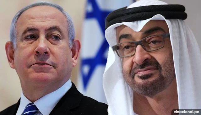 Presidente de Israel,Netanyahu y el líder de los EAU, Mohamed Bin Zayed: firman acuerdo de paz entre Israel y Emiratos Árabes Unidos