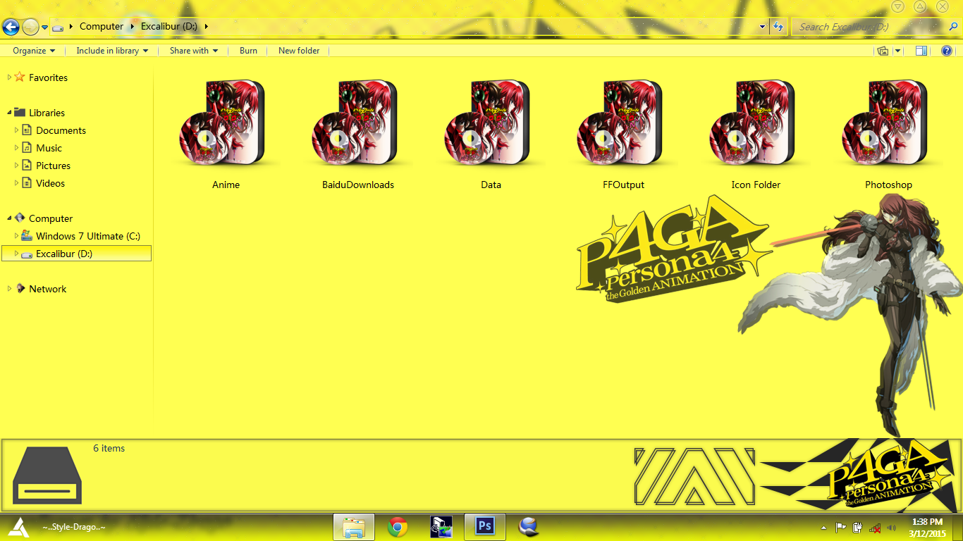 Theme Win 7 Persona 4 The Golden Animation By Dimazz - Style-Skins