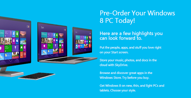 Microsoft Windows 8 Now Available for Pre Order