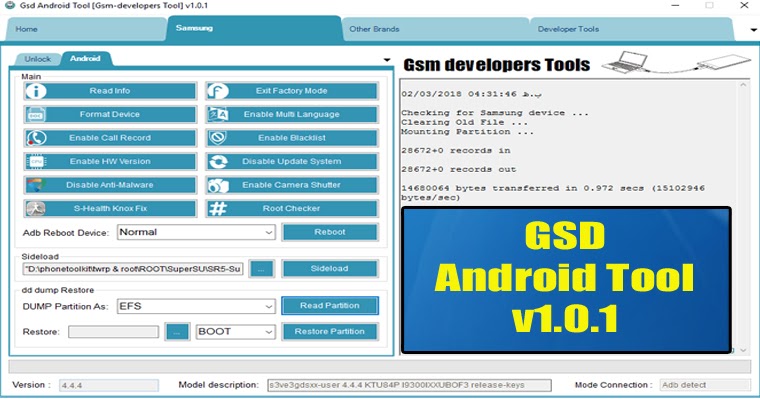 GSD Android Tool v1.0.1 Download - FIRMWARE DOWNLOAD