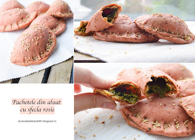 Pachetele din aluat cu sfecla rosie