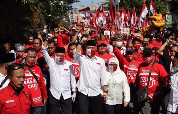 Lapor Pak Tito, Kader PDIP Surabaya Konvoi Tanpa Protokol Kesehatan? Apakah Dapat Sanksi?