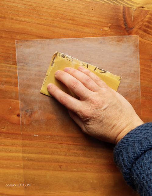 how to sand shrink plastic