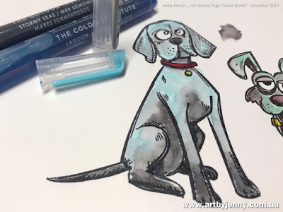 Colouring Tim Holtz Crazy Dogs with Jane Davenport Mixed Media Mermaid Markers Colouring Tim Holtz Crazy Dogs with Jane Davenport Mixed Media Mermaid Markers