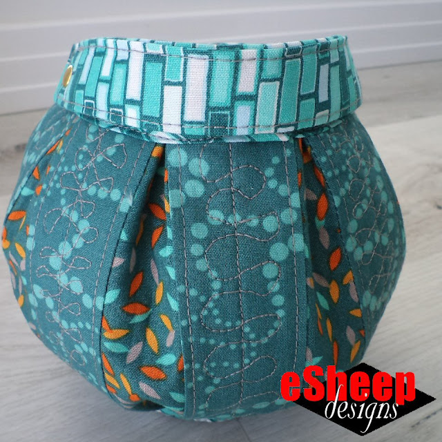 Barrel Lantern Fabric Basket crafted by eSheep Designs