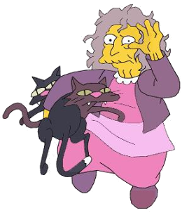 The Simpsons Crazy Cat Lady and Her Psychiatric Illness