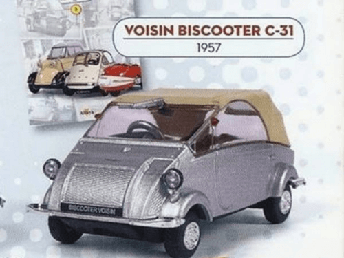 voisin biscooter c 31 1:43, altaya micro voitures d'antan, collection micro voitures d'antan