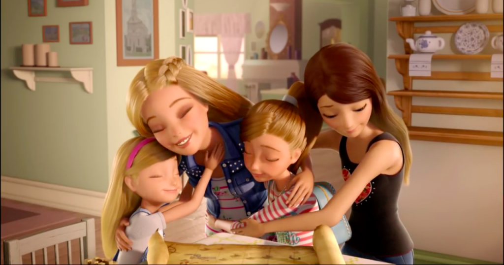 barbie and her sister in a great puppy adventure