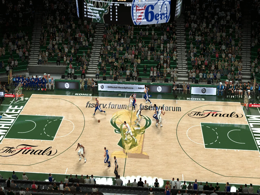 NBA 2K21 Milwaukee Bucks NBA Finals Court by Jay Hawks