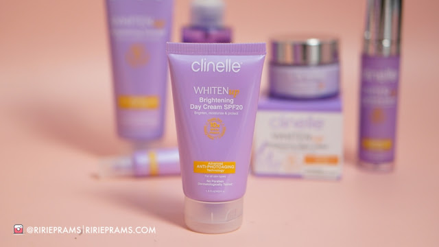 review skincare mencerahkan kulit Clinelle Whiten Up Brightening Series