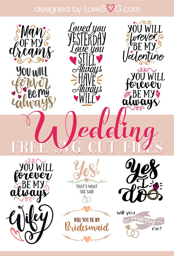 Download Free Wedding Svgs