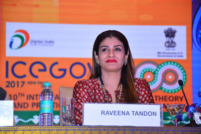Ms Raveena Tandon speaking on Women Empowerment & Disability at ICEGOV 2017
