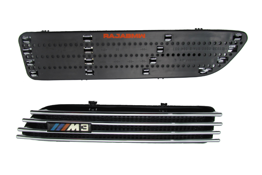 Fender Grill Lubang Body M3 Warna Chrome Bmw E30 E36 E46