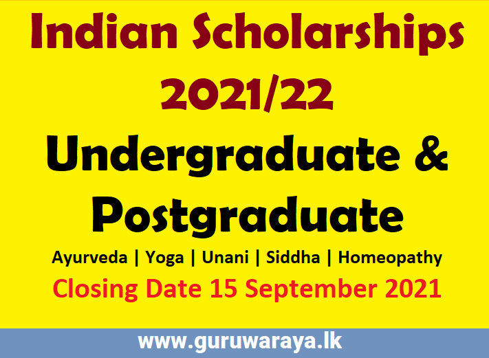 Indian Scholarships 2021/22 (Undergraduate & Postgraduate)