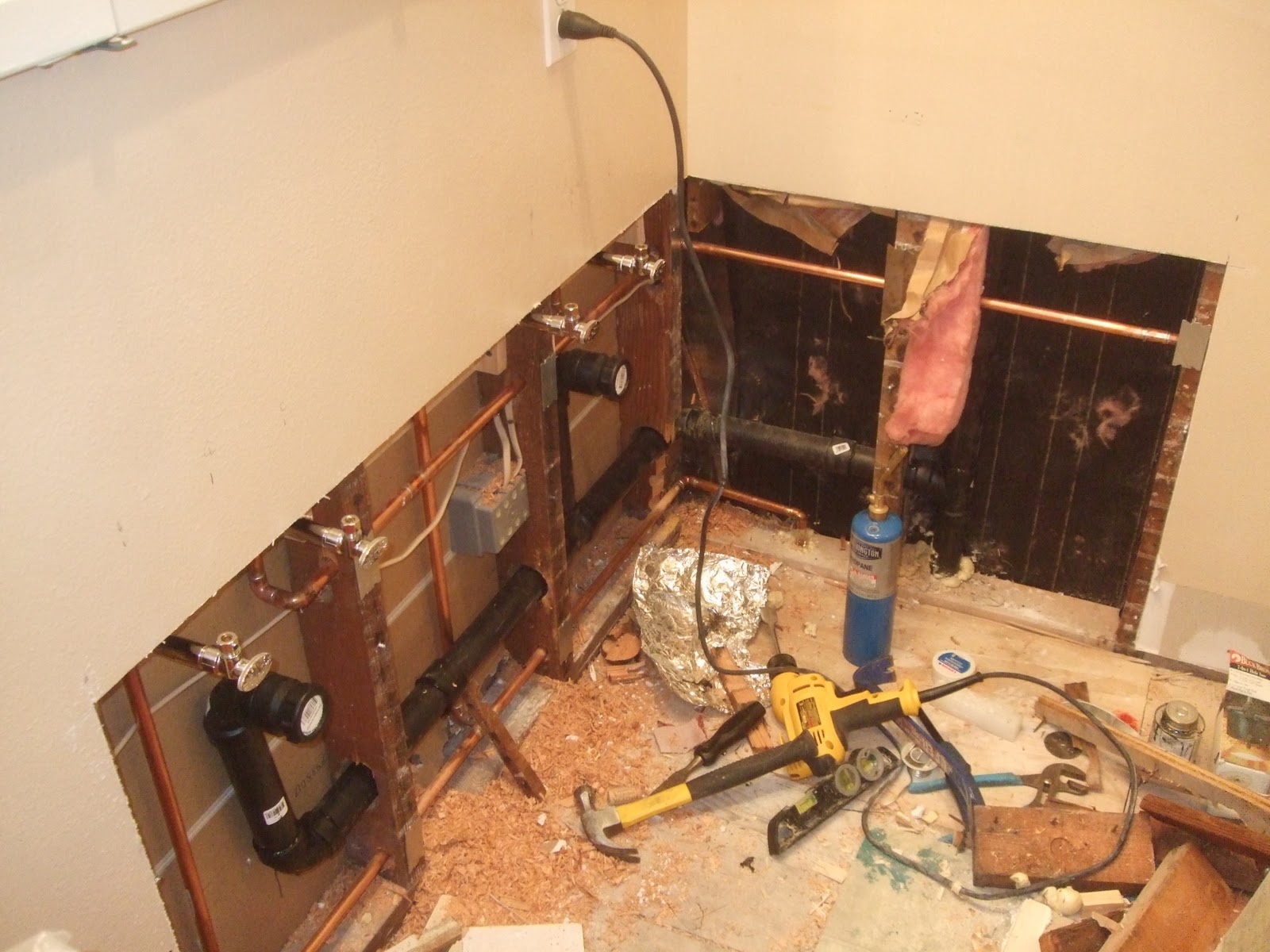 The Smiths: Upstairs Bathroom Plumbing Moved