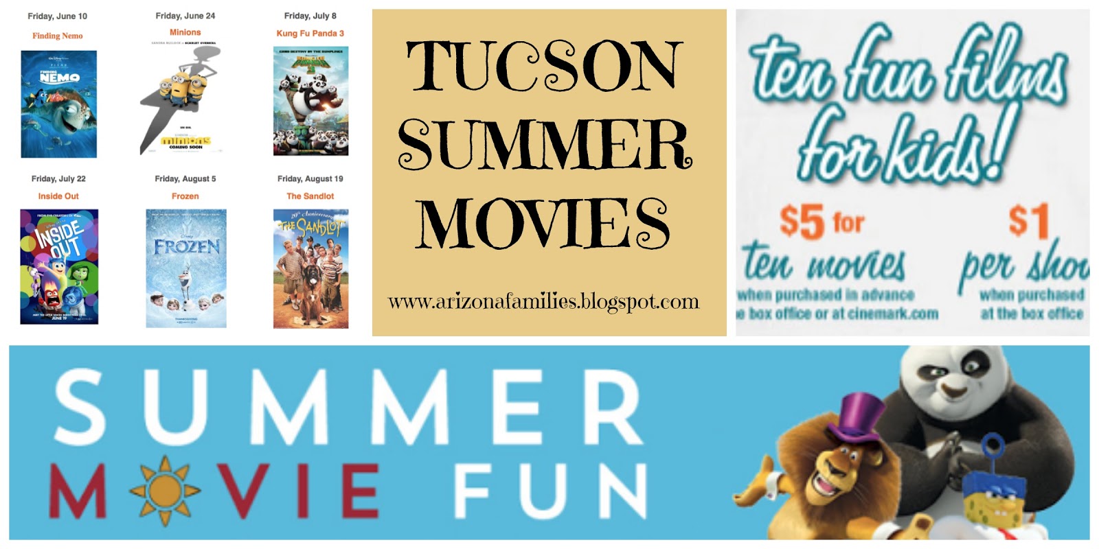 Arizona Families FREE (and cheap) Summer Movies in Tucson Arizona