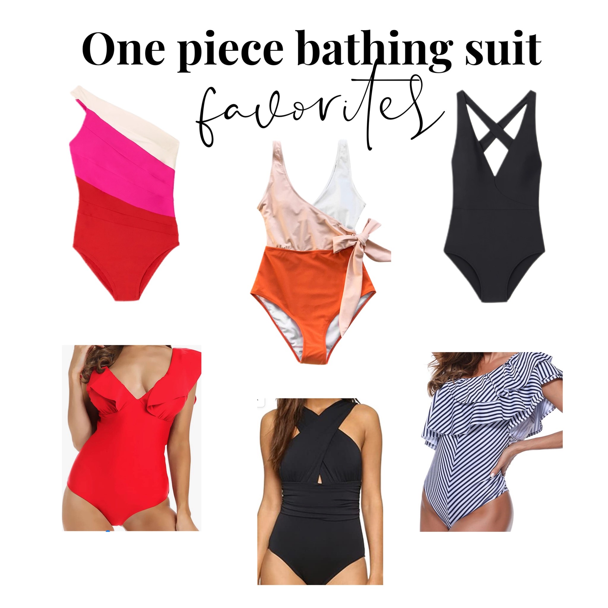 One piece bathing suit favorites - graciously saved