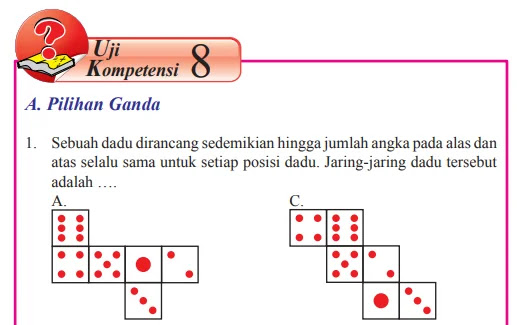 Kunci Jawaban Matematika Kelas 8 Halaman 216 217 218 219 220 221 222 Uji Kompetensi 8 Pilihan Ganda Dan Esai Wali Kelas Sd