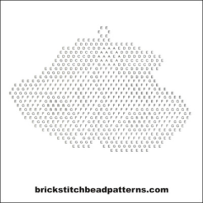 Silver Bells Brick Stitch Beaded Earring Pendant Pattern Word Chart Click for a larger image of the Silver Bells brick stitch bead pattern word chart.