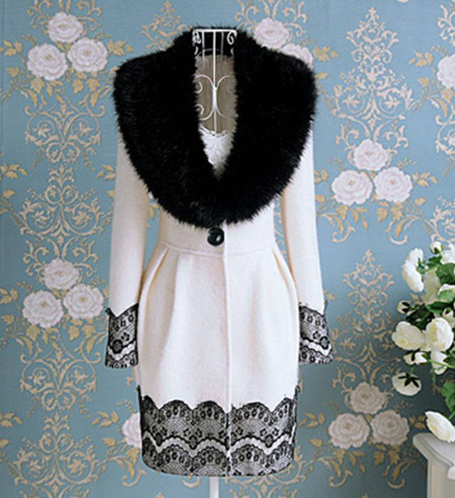 A&J Fabulous Fashion: ♥ ANJ00032 ♥ Luxurious Fur Collar Long Coat ♥