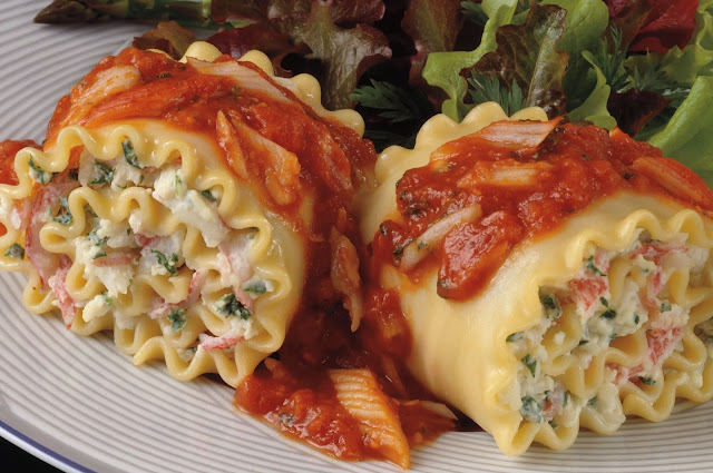 Seafood Lasagna Roll-ups