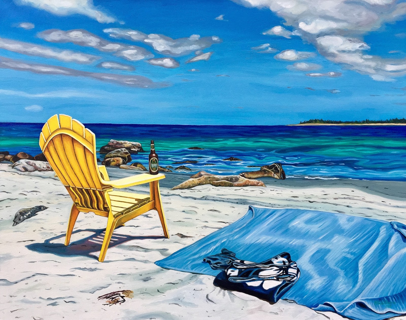 Пляж рисунок