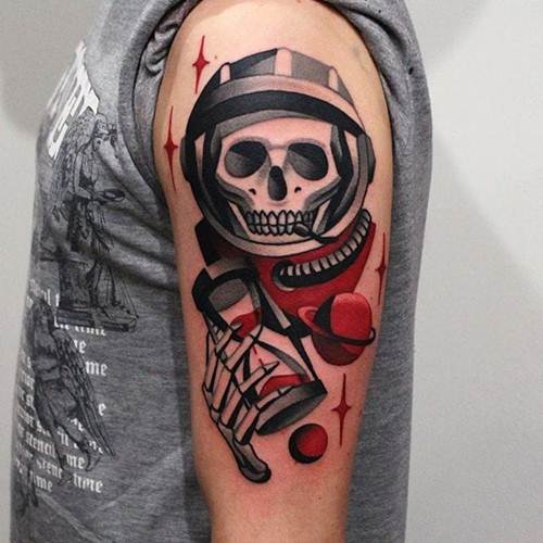 The Black And Red Tattoos Of Denis Marakhin
