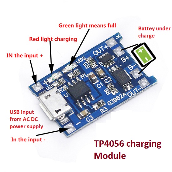 TP4056 li-ion 3.7v battery 18650 Charging Module Detail, Pinout and ...