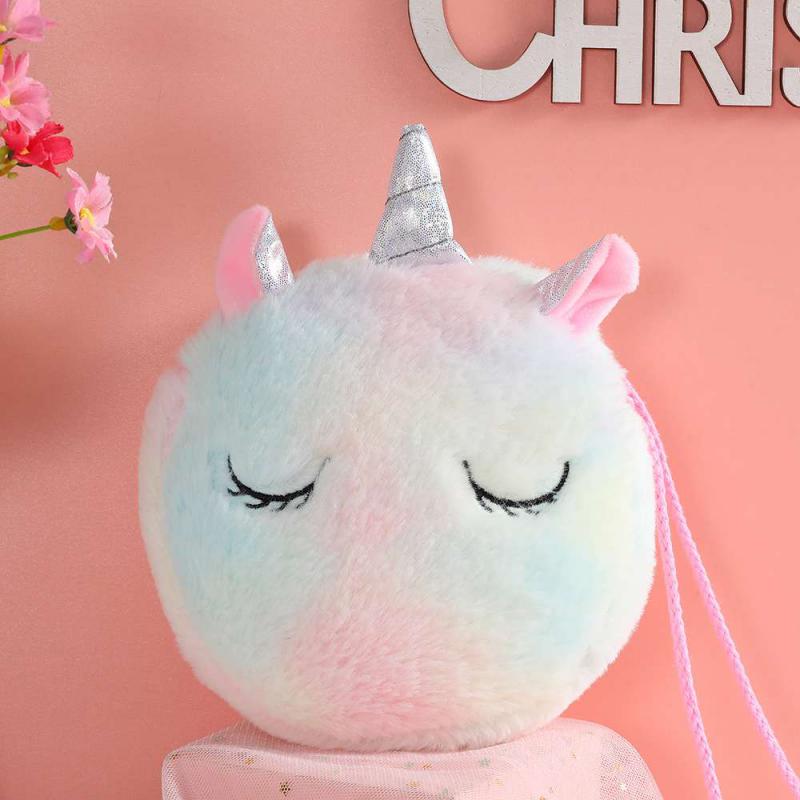 Túi Lông Đeo Chéo Hình Kỳ Lân Cho Bé