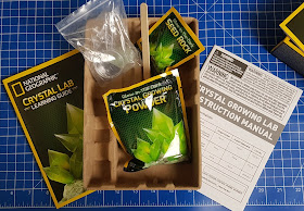The box contents for the National Geographiv Green crystal growing kit