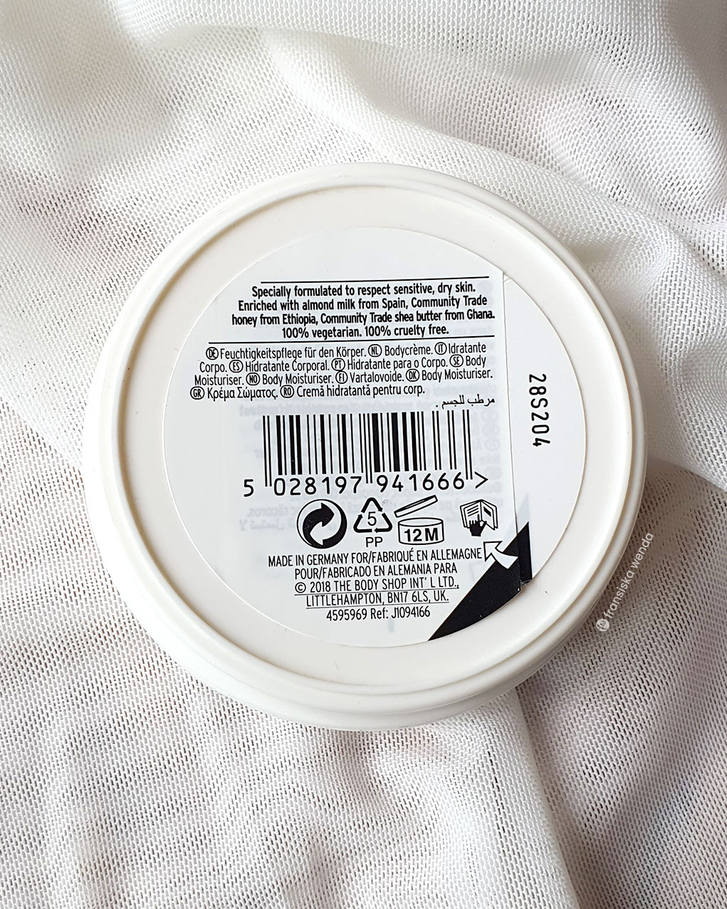 The Body Shop Almond Milk & Honey Body Butter Review fransiska wenda