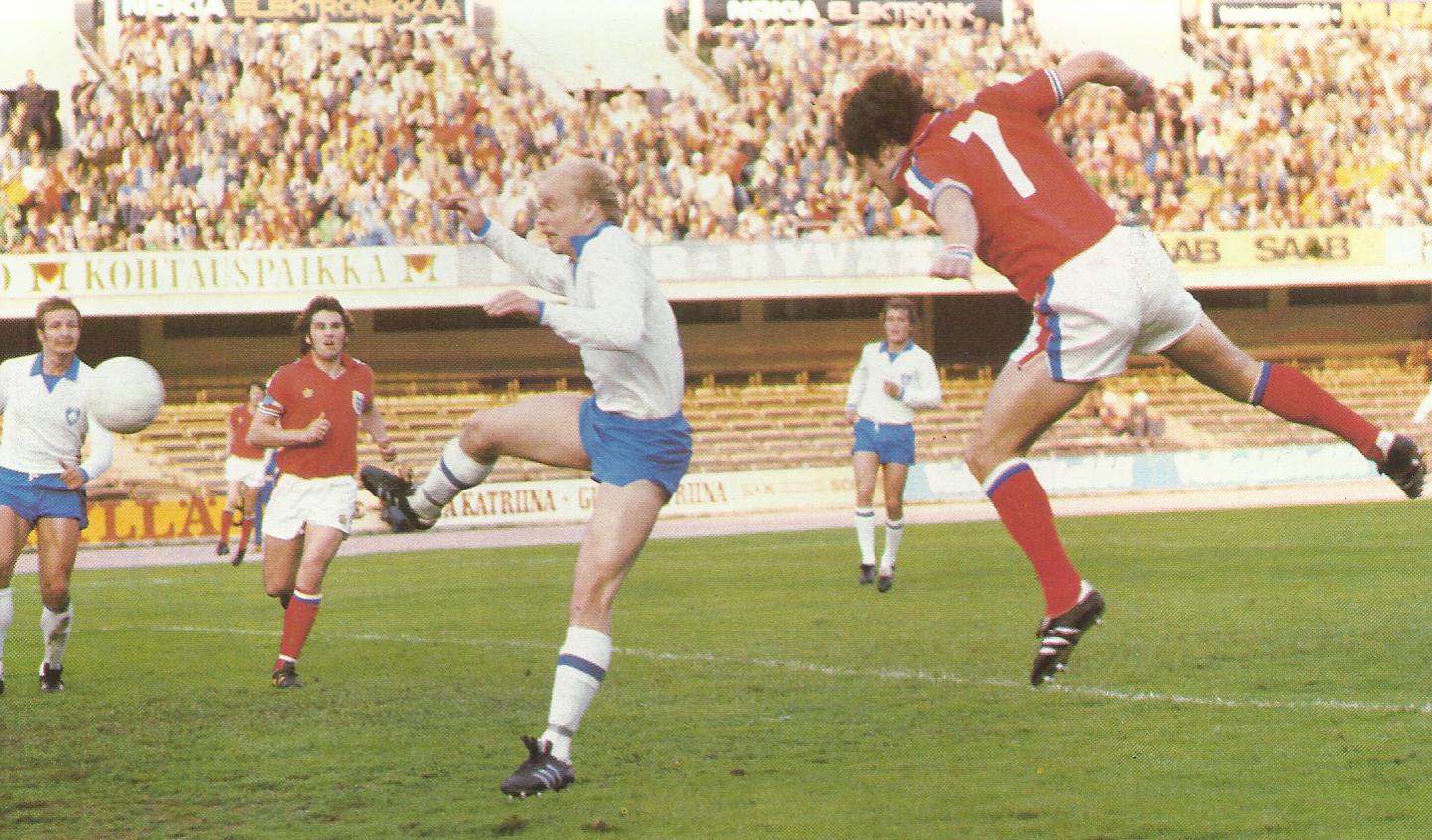 Football in the Seventies: Finland-England, 1976.