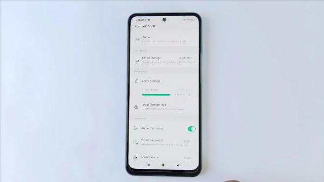 settings in imou life application in android