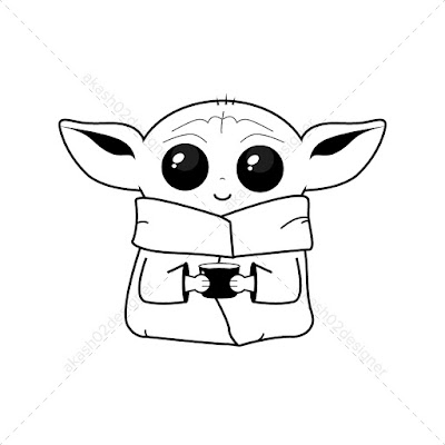 Download Super Cute Baby Yoda Svg Png Jpeg Ai Eps Editable Digital File Download Vector Illustration Cricut Clipart Disney Star Wars Outline V1 SVG, PNG, EPS, DXF File