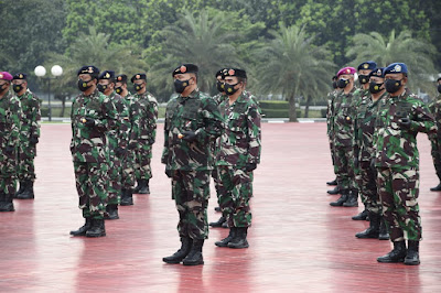 Panglima TNI Terima Laporan Kenaikan Pangkat 57 Perwira Tinggi