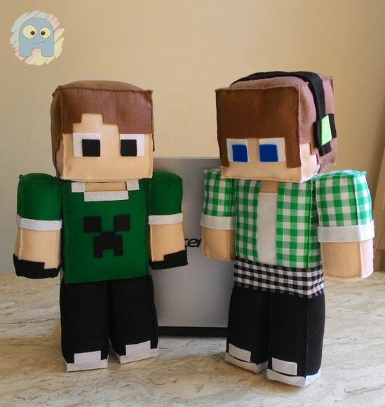 Boneco Minecraft em Feltro