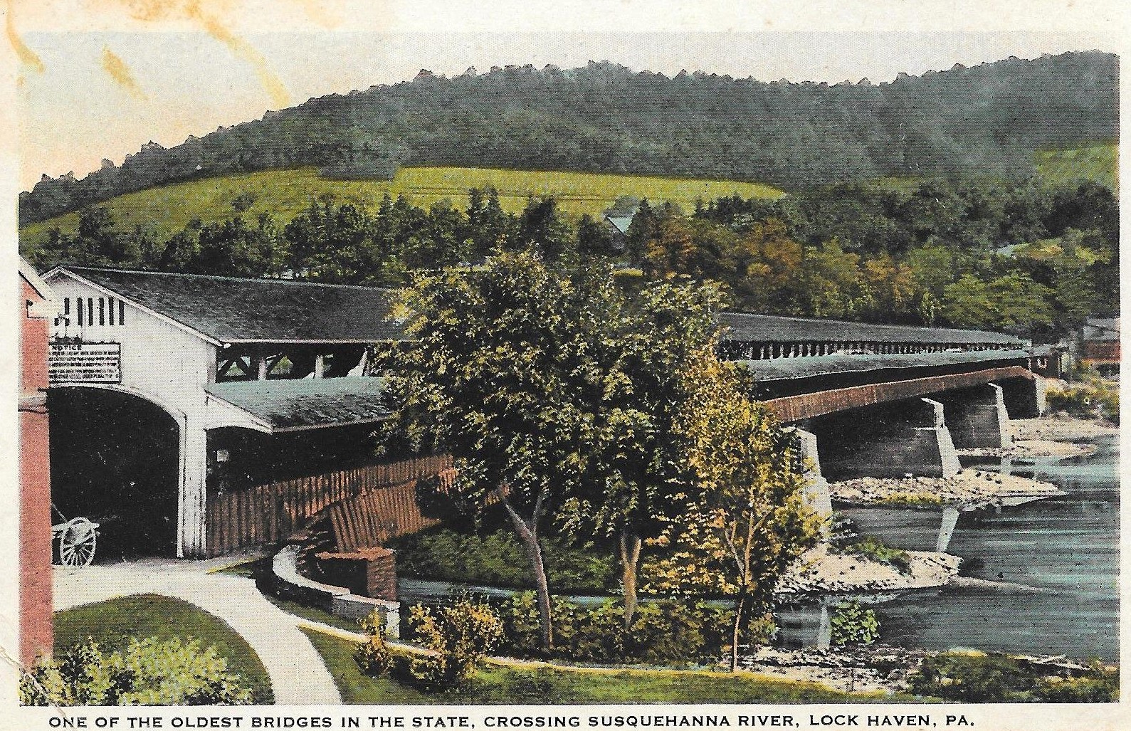 Valley Girl Views When The Lock Haven Bridge Was A Covered Bridge
