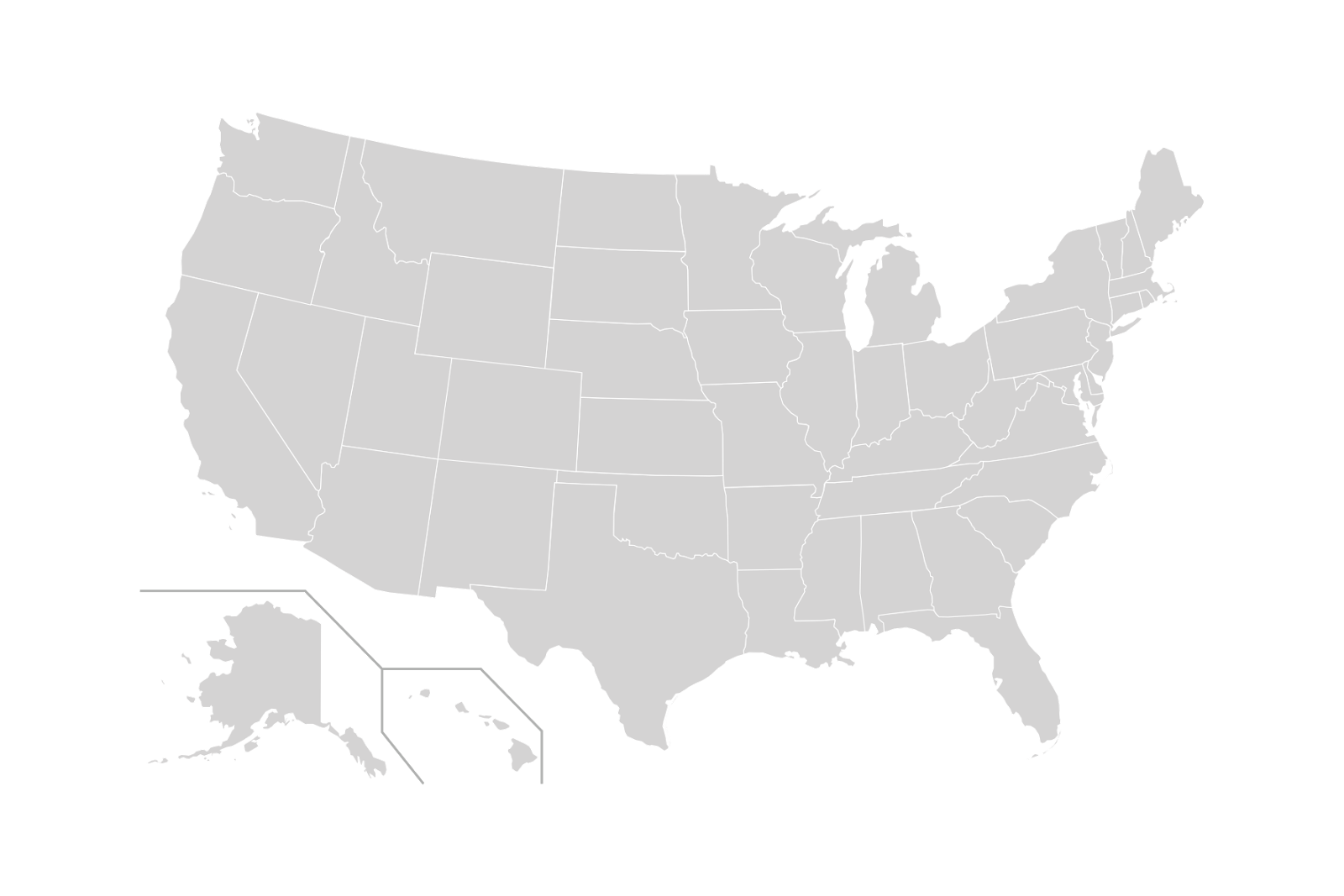 Blank Us Map Vector