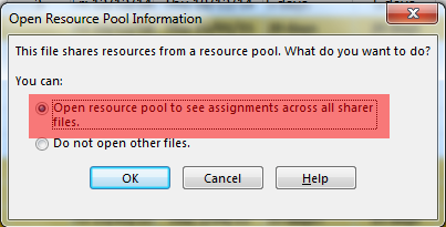 Resource Pool MS Project