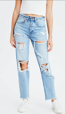Extremely Ripped Boyfriend Jeans
