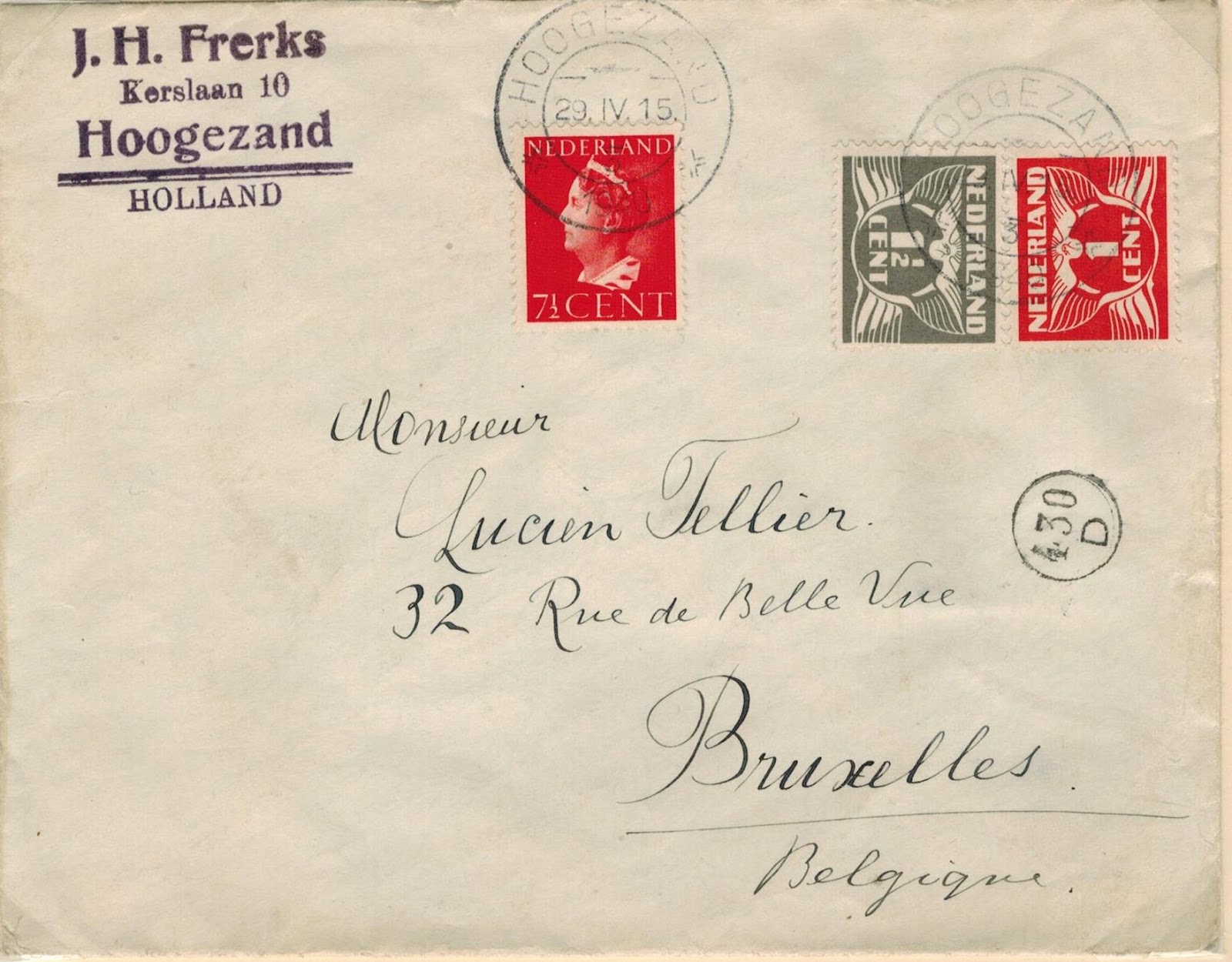 Netherlands Postal History Reduced Letter Rates