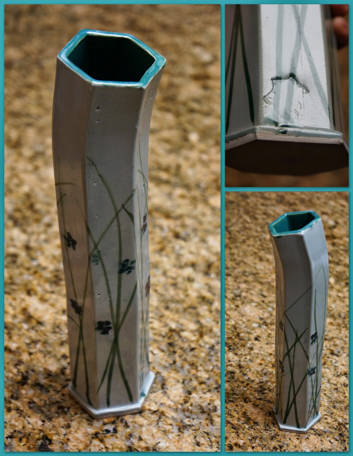 Ceramics It's Just Dirt Sgraffito Vases and Extruded Vases from the