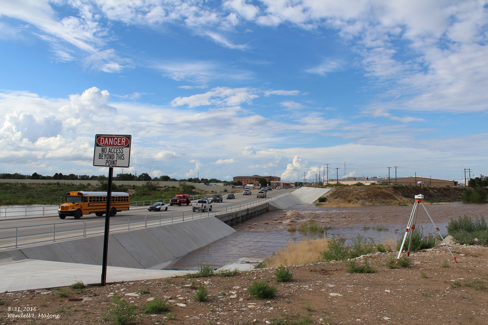 Flash Flooding On Normally Dry Dark Canyon Arroyo In Carlsbad, NM