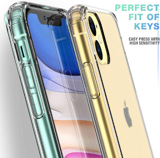 Mkeke Compatible with iPhone 11 Case, Clear iPhone 11 Cases Cover for iPhone 11 6.1 Inch