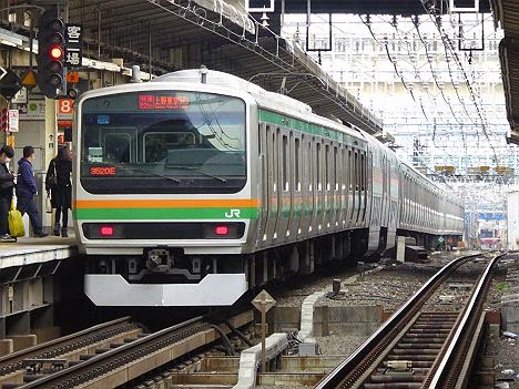 レール7 切符補充券珍行先 上野東京ライン宇都宮線内普通 東京経由 快速アクティー古河行き 小金井行き 宇都宮行き1 E231系