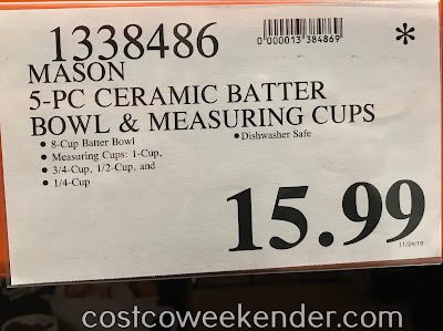 Deal for the Mason 5-piece Ceramic Batter Bowl and Measuring Cup Set at Costco