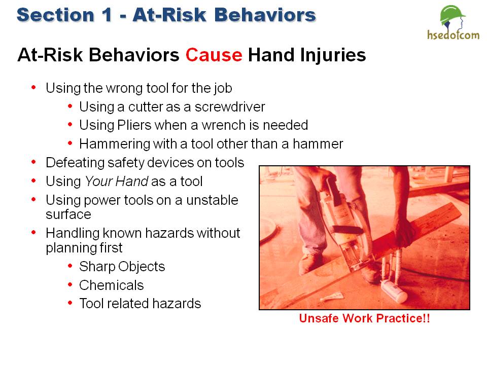 Hand safety Training PPT